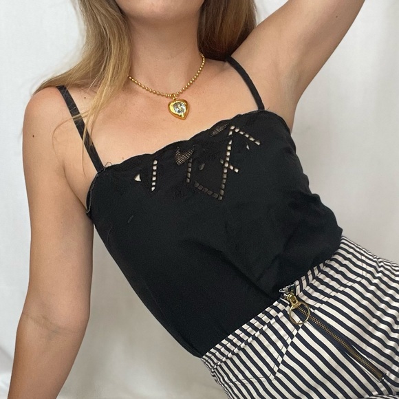 Vintage 70s Emmanuelle Khanh Cut Out Camisole - Picture 6 of 14